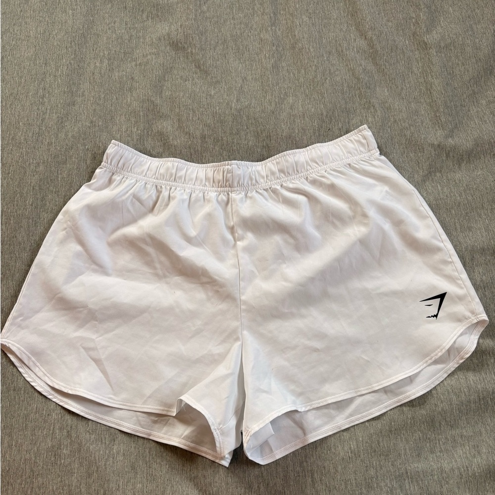 White Gymshark Women's Athletic Shorts